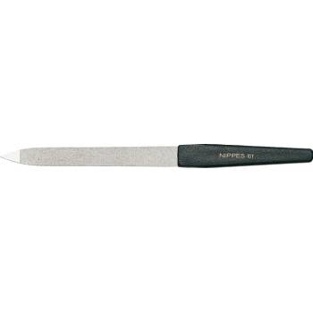 Nippes Solingen Pilník zafírový špicatý čierny chrómovaný 16 cm