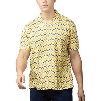 Ben Sherman - Retro Geo Print Shirt - Sunflower - L Риза с отличителен дизайн За свободно време