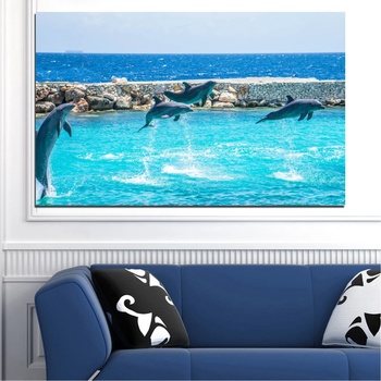 Vivid Home Декоративни панели Vivid Home от 1 част, Море, PVC, 100x65 см, №0592
