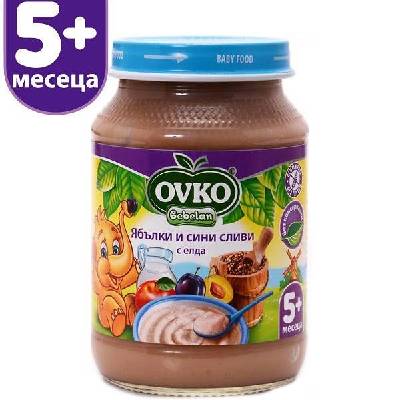 пюре млечна каша ябълки и сливи с елда - 190 г (5794)