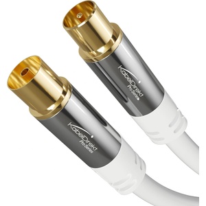 KabelDirekt - 4K antenna cable (coax) - 15m - plug/socket, white - 1632 (1632)