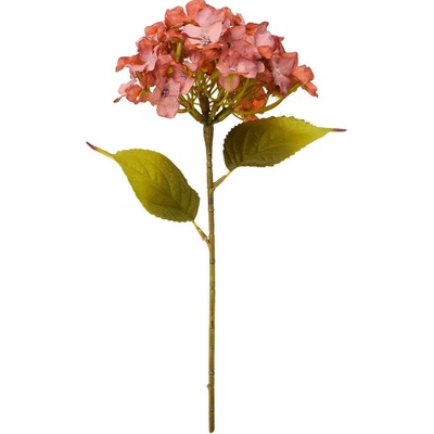 KS HYDRANGEA TM.ORANŽOVÁ, ZELEŇ 33CM