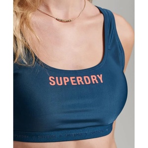 Superdry Code Micro Elastic Top bikini top - Blue (Blue Bottle)