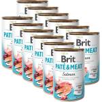 Brit Консерва Brit Paté & Meat Salmon, 12 x 400 г