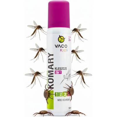 Vaco Kids spray proti komárom kliešťom a mušky pre deti 3+ účinkuje 5h 100 ml