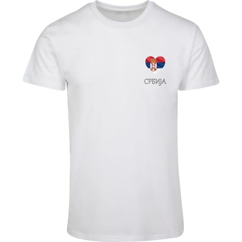 Mister Tee Тениска Merchcode Football - Serbia T-shirt white XXLUB-MP0008644-00220 - Тъмносив, размер XXL
