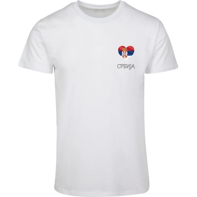 Mister Tee Тениска Merchcode Football - Serbia T-shirt white XXLUB-MP0008644-00220 - Тъмносив, размер XXL