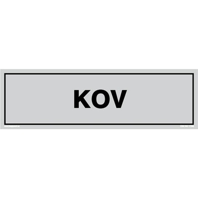 Značka KOV, samolepicí fólie, 290 × 85 mm BZ FW628