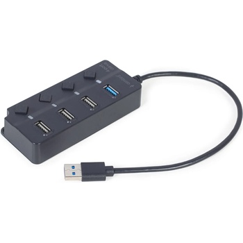 Gembird UHB-U3P1U2P3P-01 4-портов 1xUSB3.1 + 3xUSB2.0 HUB Черен (UHB-U3P1U2P3P-01)
