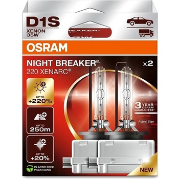OSRAM XENONOVÁ VÝBOJKA XENARC D2S XN2 NIGHT BREAKER LASER +220% 66240XN2-2HB