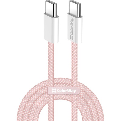ColorWay CW-CBPDCC061-P Type-C na Type-C PD Fast Charging 60W 3A nylon 1m růžový