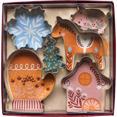 Bella Rose Vánoční vykrajovátka – set 6 ks, oranžová barva, kov – Zboží Dáma