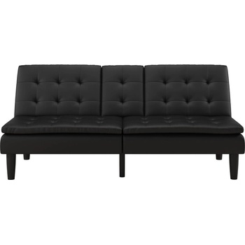 Støraa Черен разтегателен диван от изкуствена кожа 191 cm Maine - Støraa (1263422)