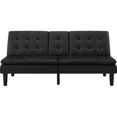 Støraa Черен разтегателен диван от изкуствена кожа 191 cm Maine - Støraa (1263422)