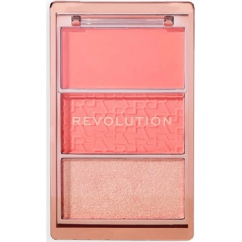 Makeup Revolution Палитра ружове за лице Icon Blush, Peach, 3 цвята
