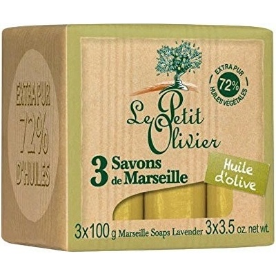 Le Petit Olivier Marseillské mydlo s olivovým olejom 3 x 100 g