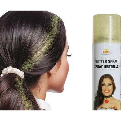Fiestas Guirca Párty sprej na vlasy třpytky zlaté 125 ml