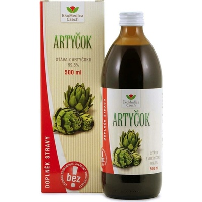 EkoMedica Czech Artyčok 99,8 % šťáva z artyčoku 500 ml