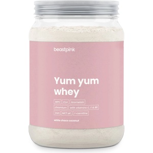 GymBeam BeastPink Yum Yum Whey 500 g бял шоколад с кокос