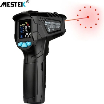Mestek Индустриален безконтактен термометър и хигрометър Mestek IR01D, 12-точкова лазерна индикация, (IR01D)