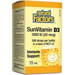 Natural Factors Vitamin D3/ Витамин D3 1000 IU x 15 ml / 500 дози Natural Factors (1055 NF)