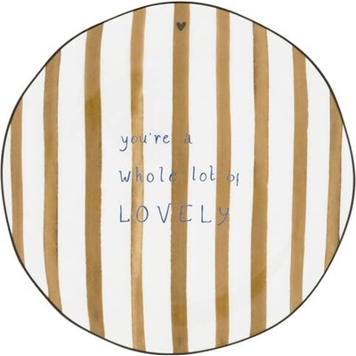 Bastion Collections Talíř DESSERT Brown Big Stripes, 19 cm LI-DESSERT-019-BC