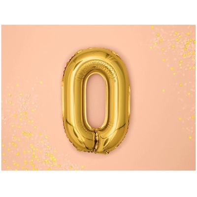 Party Deco FB2M O 019 Fóliový balón zlatý písmeno 35 cm O
