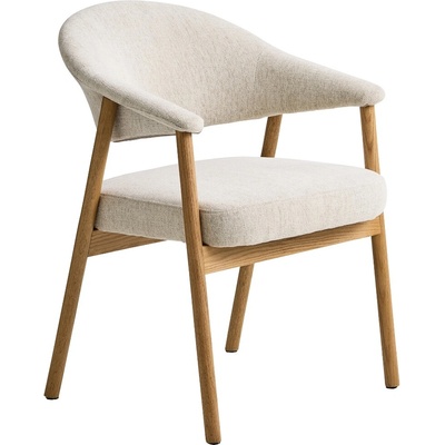 Unique Furniture Elk Krémově bílá s dubovou podnoží