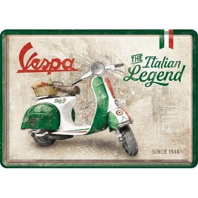 Postershop Plechová pohlednice - Vespa (Italian Legend)