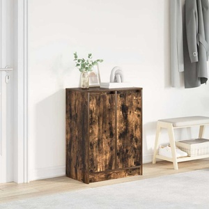 vidaXL Шкаф за обувки, опушен дъб, 57x34x76 см, инженерно дърво (861872)