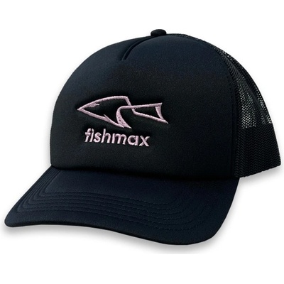 FISHMAX Kšiltovka s logem Černá Růžová