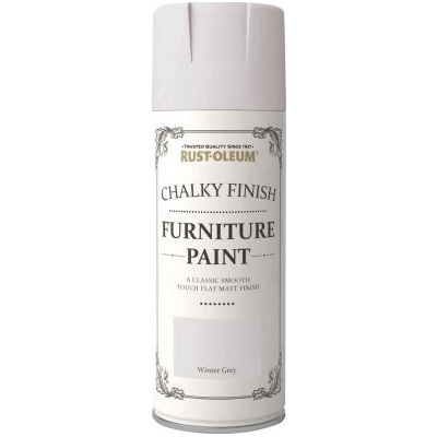 Rust-Oleum Barva na nábytek Chalky Finish Furniture Paint, křídový mat, sprej 400 ml Winter Grey / zimní šedá