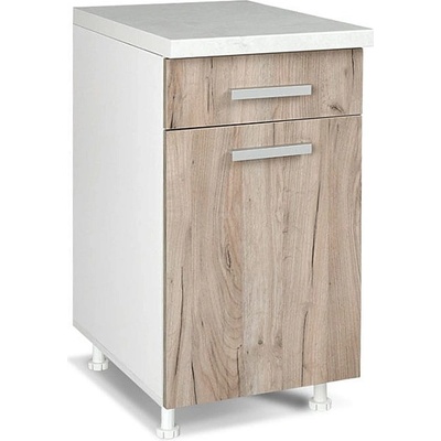 Кухненски шкаф долен с чекмедже и врата in d45 kf сив дъб