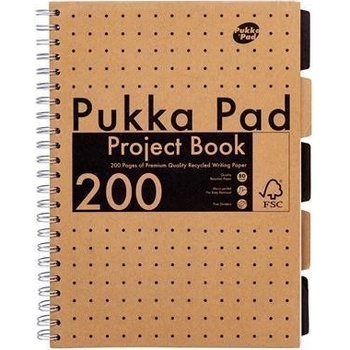PUKKA PAD Spirálový sešit "Kraft Project Book" A4 linkovaný 100 listů