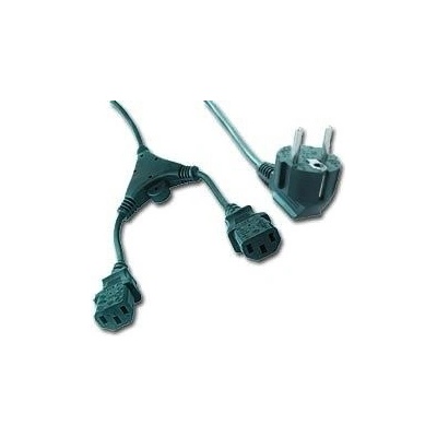 Gembird síťový kabel 230V, 2m napájecí rozdvojka Y PC-186-ML6