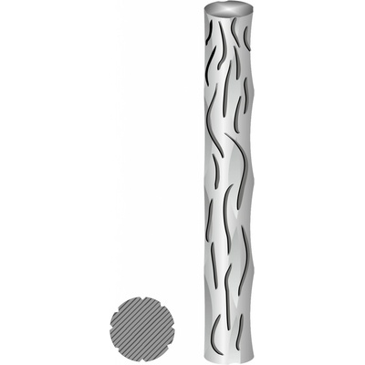 Tyč kruhová plná 10mm zdobená-vzor réva L=2000mm, cena za 1ks(2m)