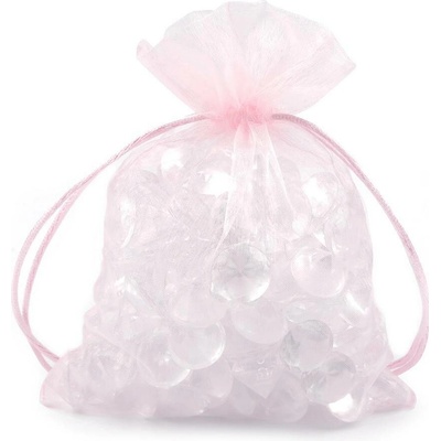 Dárkový pytlík 13x18 cm organza - (03) růžová sv. (10 ks)