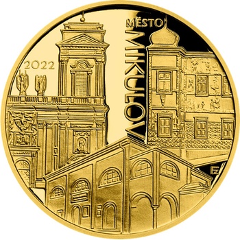 ČNB Zlatá mince 5000 Kč Město Mikulov 2022 Proof 1/2 oz
