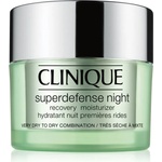 Clinique Superdefense Night Recovery Moisturizer нощен хидратиращ крем против първите признаци на стареене на кожата 50ml