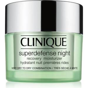 Clinique Superdefense Night Recovery Moisturizer нощен хидратиращ крем против първите признаци на стареене на кожата 50ml