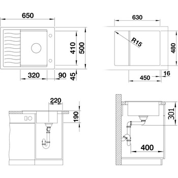 Image 1 of BLANCO ELON 45 S (524831)