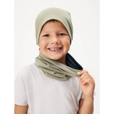 unuo Dětský nákrčník z teplákoviny Basic, Khaki – Hledejceny.cz
