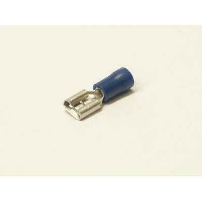 konektor 6,3mm 1-2,5mm dutinka izolovaná modrá