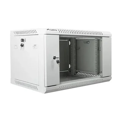 Lanberg Комуникационен шкаф, Lanberg rack cabinet 19" wall-mount 6U / 600x450 for self-assembly (flat pack), grey (WF01-6406-10S)
