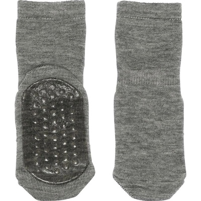 mpDenmark FROTÉ MERINO PONOŽKY S PROTISKLUZEM GREY MELANGE
