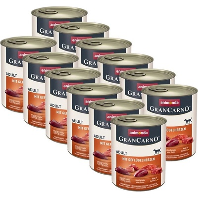 Animonda GranCarno Original Adult vepřová a drůbeží Hearts 12 x 800 g