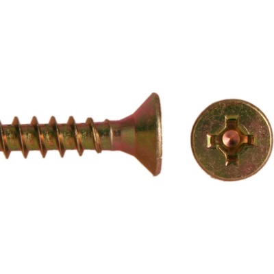 Vrut UniQuadrex ZnŽl, zapuštěná hlava - 3.5x16