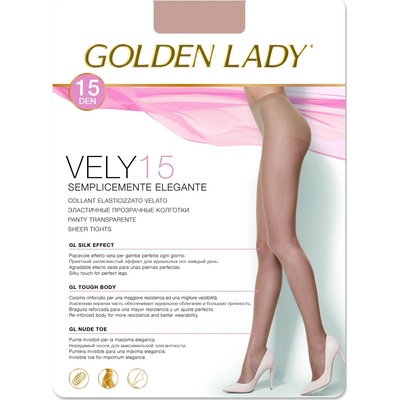 Golden Lady Omsa VELY PUNČOCHOVÉ KALHOTY 15 DEN camel