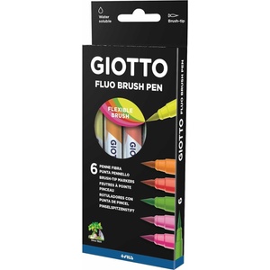 GIOTTO Fluo Brush Pen Комплект маркери Смес 6 бр (<![CDATA[F427200]]>)