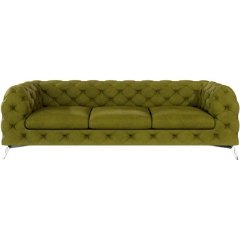 ROPEZ Зелен кадифен диван 243 cm Chelsea - Ropez (Chelsea Sofa 3os. Riviera 36 Srebrne)